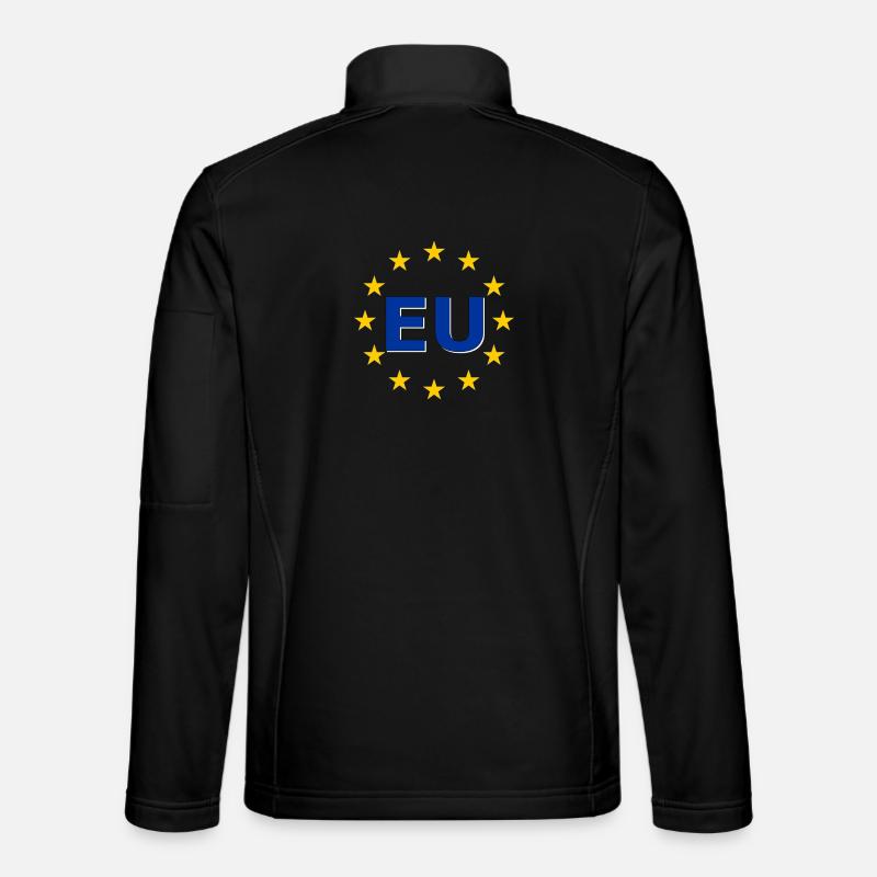 EU Symbol im Sternenring - Unisex Softshelljacke - Schwarz