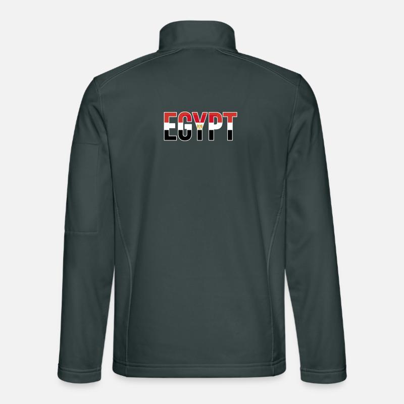 Drapeau de l’Égypte Typographie en gras Veste en tissu softshell Unisexe