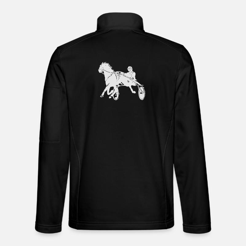 Trotting Horse Racing - Unisex Softshell Jacket - black