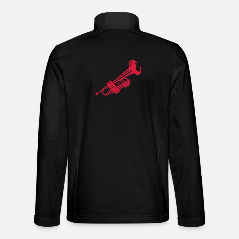 trompete musiker - Unisex Softshelljacke - Schwarz