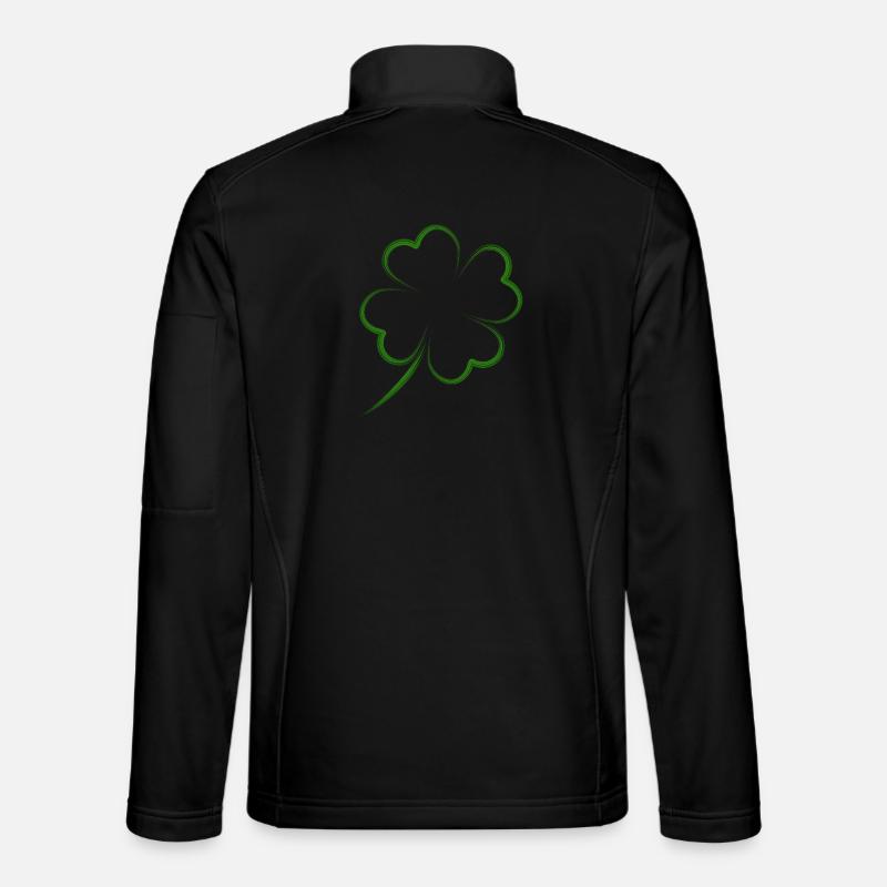 kleeblatt glück - Unisex Softshelljacke - Schwarz