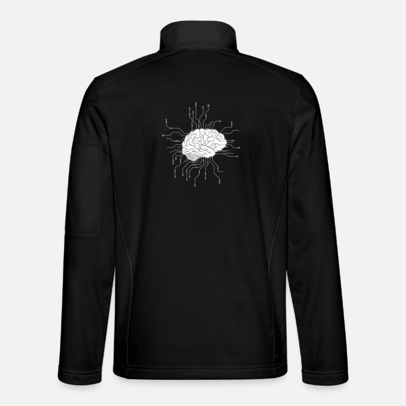 Electronic brain design - Unisex Softshell Jacket - black