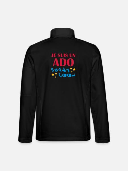 Teenager / Jugendliche / Jugendlicher / Kind - Unisex Softshelljacke - Schwarz - Hinten