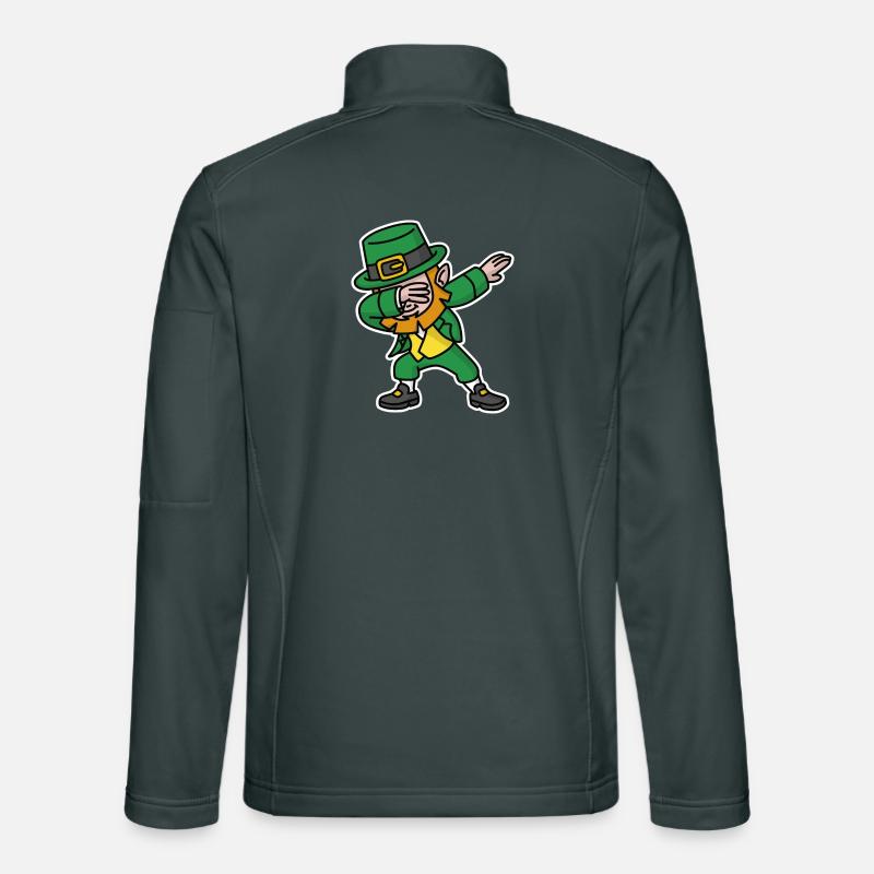 Dab dabbing leprechaun St. Patrick's day Unisex Softshelljacke