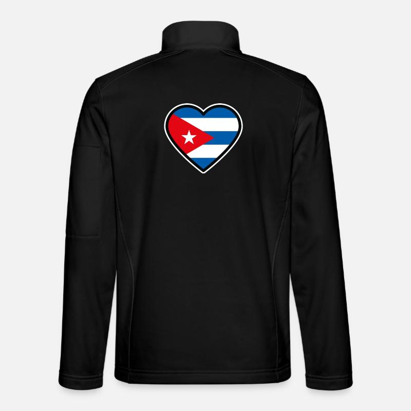 kuba flagge herz - Unisex Softshelljacke - Schwarz