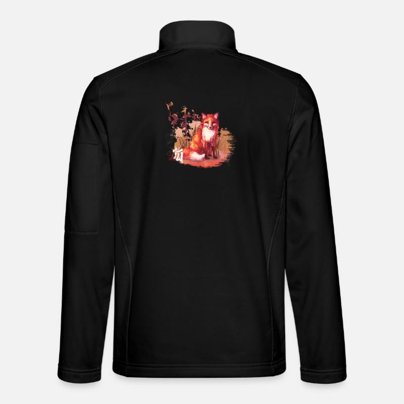 Herbstfuchs new world - Unisex Softshelljacke - Schwarz
