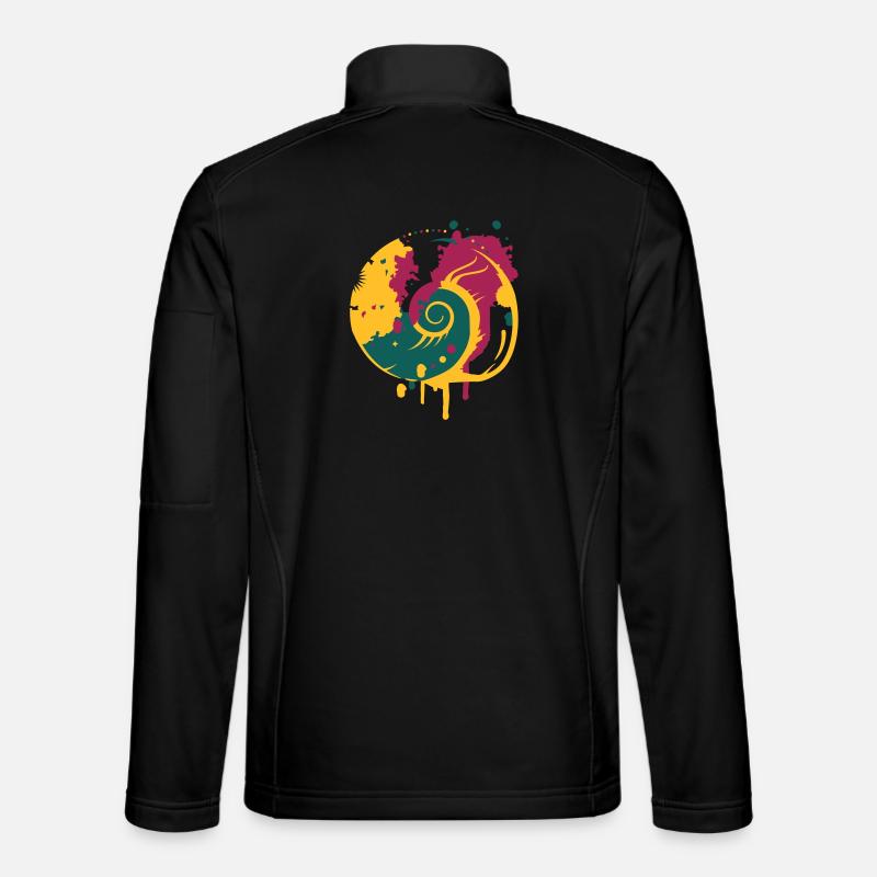 Graffiti d'un escargot fossile Veste en tissu softshell Unisexe