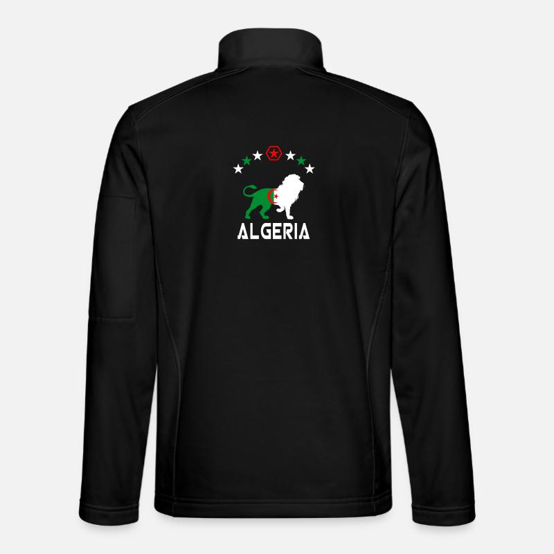 Algeria Lion Flags Design/ Gift - Unisex Softshell Jacket - black