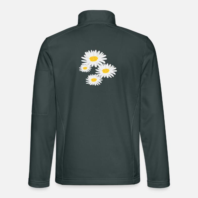 Marguerites de fleurs Veste en tissu softshell Unisexe