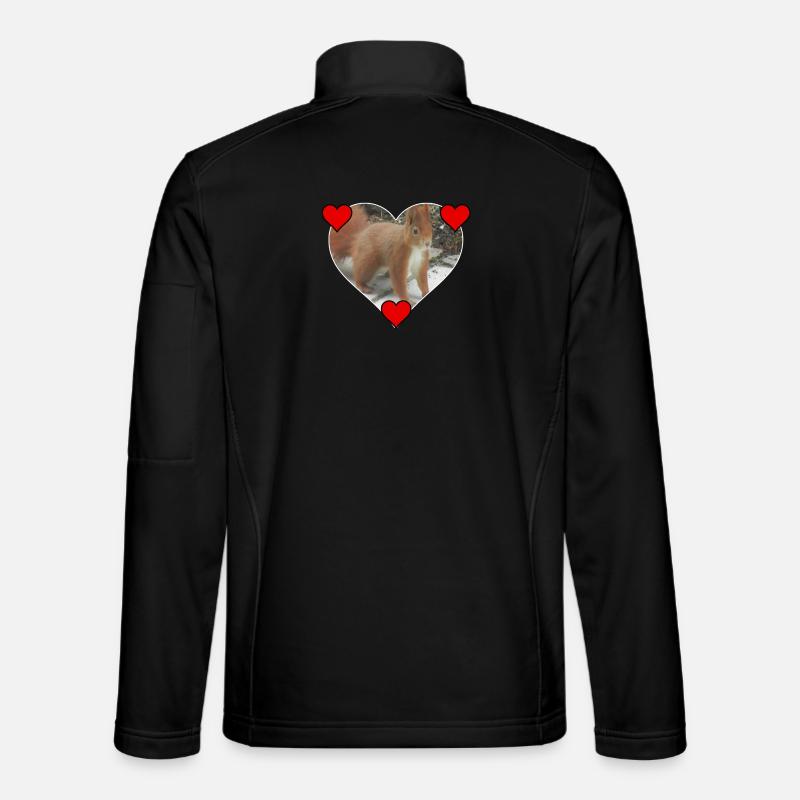 Eichhörnchen Squirrel Liebe Love Herz - Unisex Softshelljacke - Schwarz