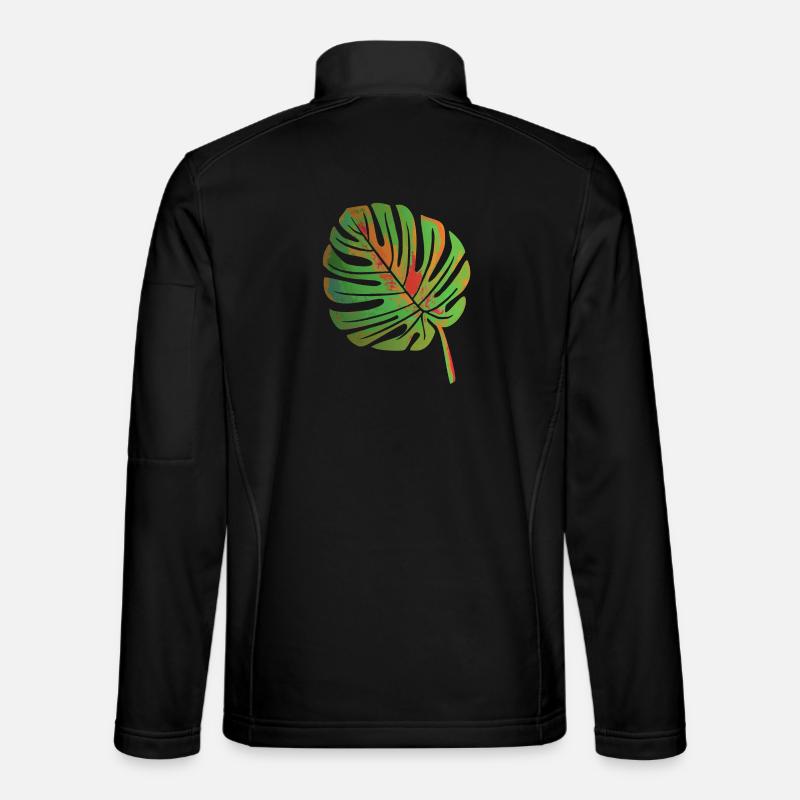 Monstera Blatt - Unisex Softshelljacke - Schwarz