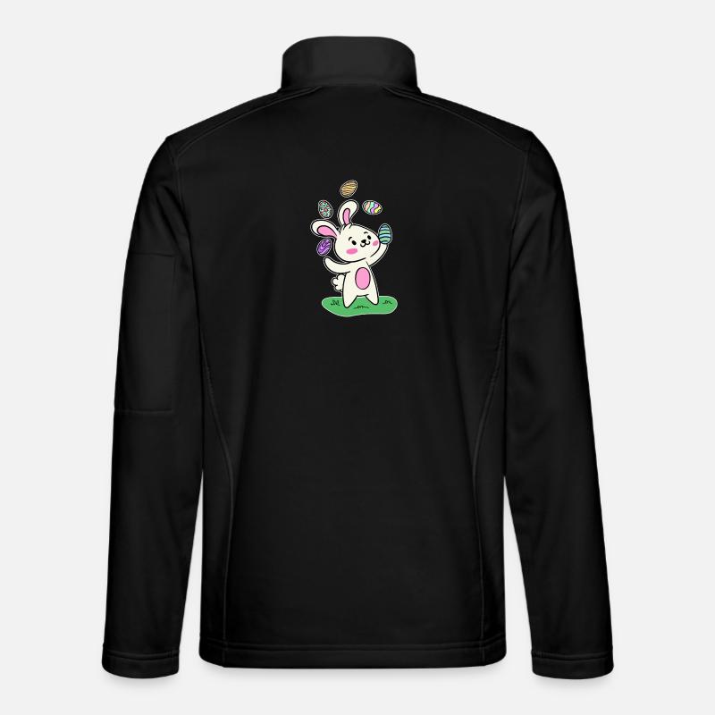 Lapin de Pâques Lapin de Pâques Oeufs de Pâques Joyeuses Pâques Veste en tissu softshell Unisexe