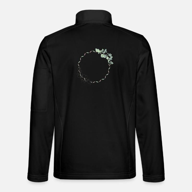 delicate eucalyptus frame for your own texts & motifs Unisex Softshell Jacket