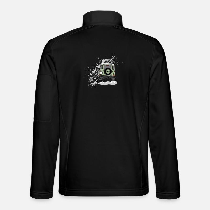Defender Splash hinten - Unisex Softshelljacke - Schwarz