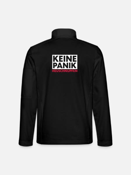 Keine Panik Heuschnupfen - Unisex Softshelljacke - Schwarz - Hinten