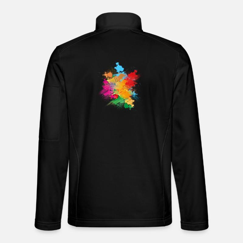 Explosion de poudre de couleur de poudre de couleur Veste en tissu softshell Unisexe