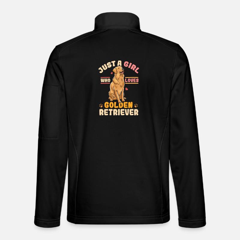 Golden Retriever - Unisex Softshell Jacket - black