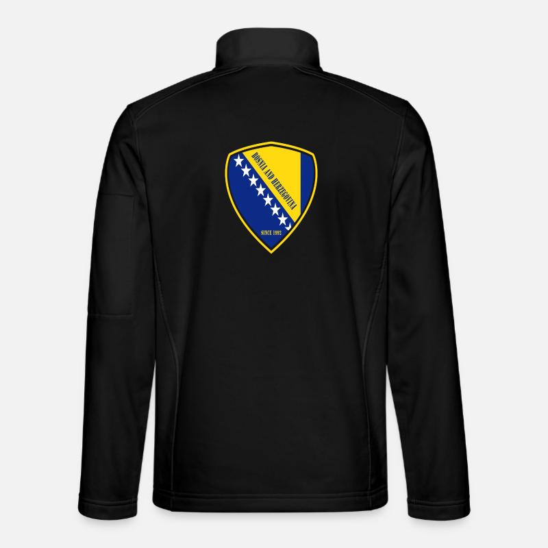 Bosnien Wappen Design - Unisex Softshelljacke - Schwarz