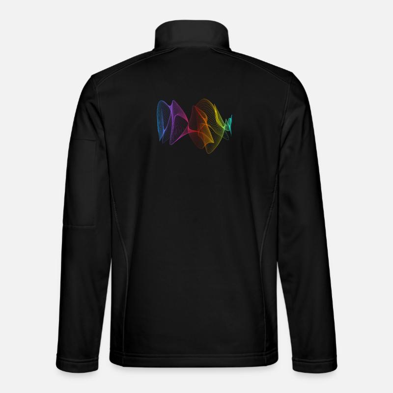 Abstract Lines Design 01 - Unisex Softshell Jacket - black
