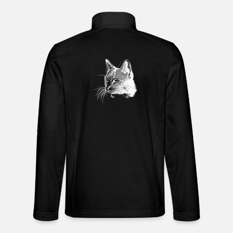 Tête de chat - Blanc Veste en tissu softshell Unisexe
