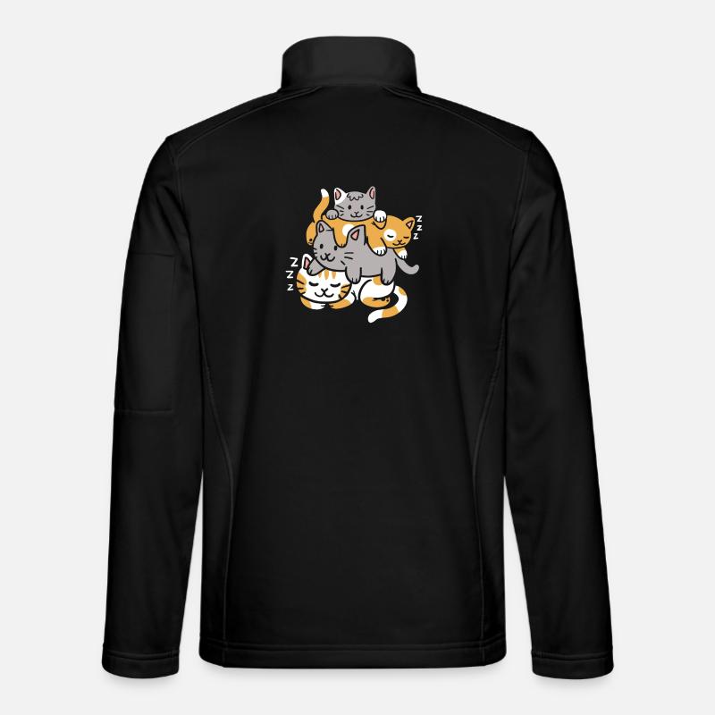 Katzen Kätzchen - Unisex Softshelljacke - Schwarz