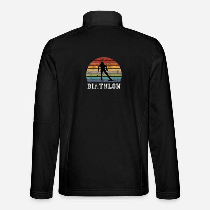Biathlon Vintage Design / Geschenkidee - Unisex Softshelljacke - Schwarz