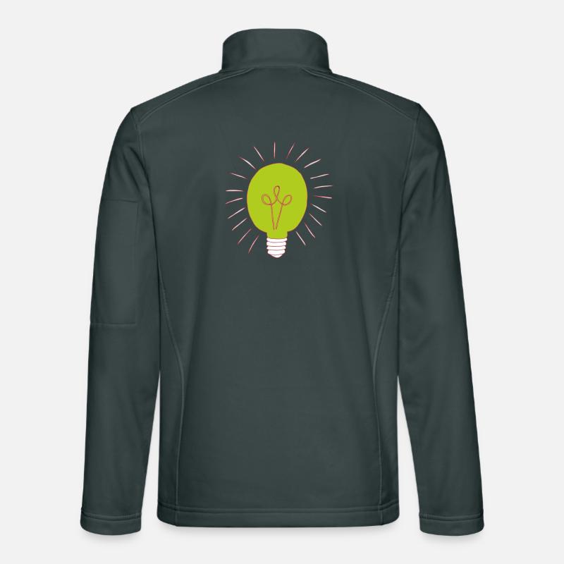 Neon green light bulb Unisex Softshell Jacket