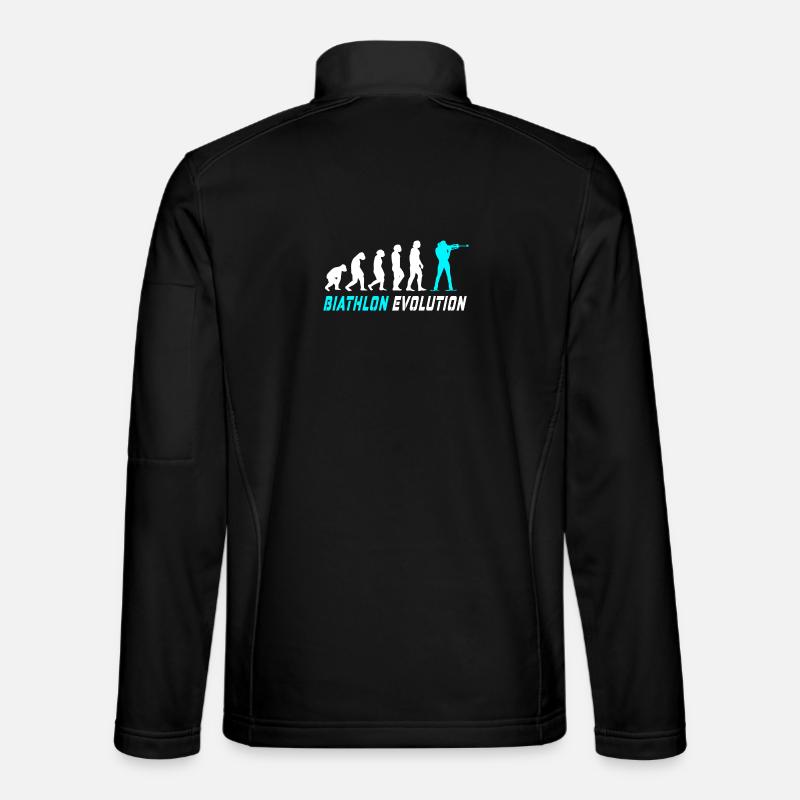 Evolution biathlon design / gift idea - Unisex Softshell Jacket - black