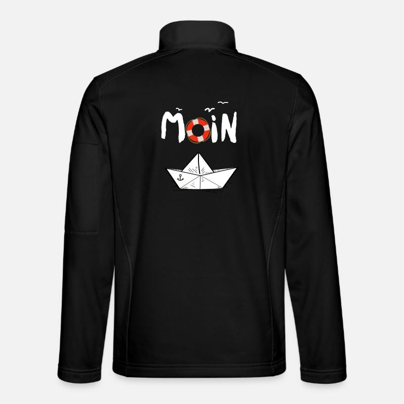 Moin Möwen Rettungsring Papierboot Schiff Unisex Softshelljacke