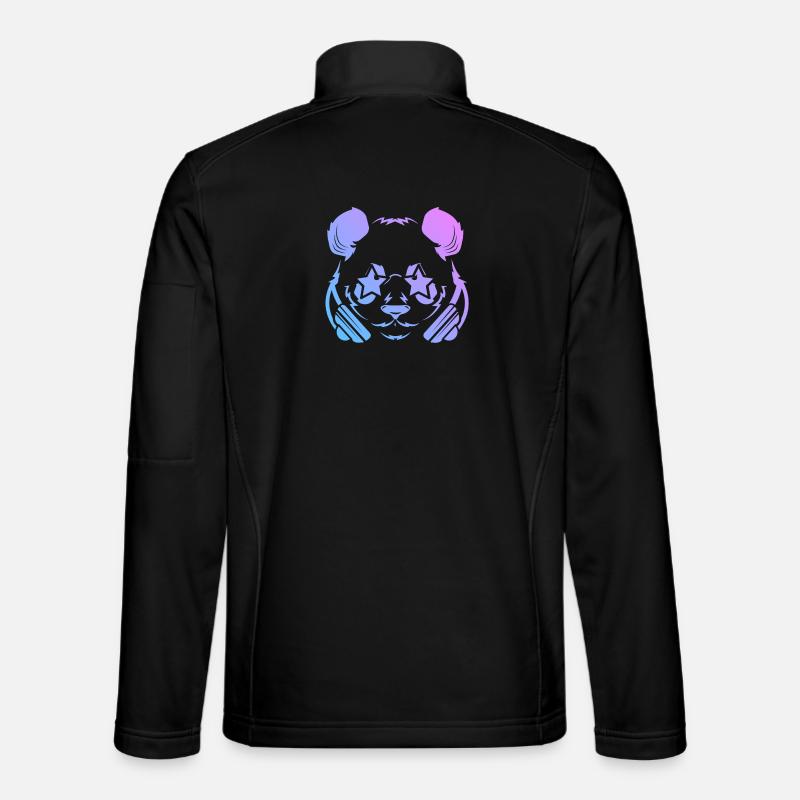 Panda Pandabär - Unisex Softshelljacke - Schwarz