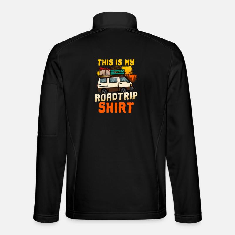 Motorhome Camping Retro - Unisex Softshell Jacket - black