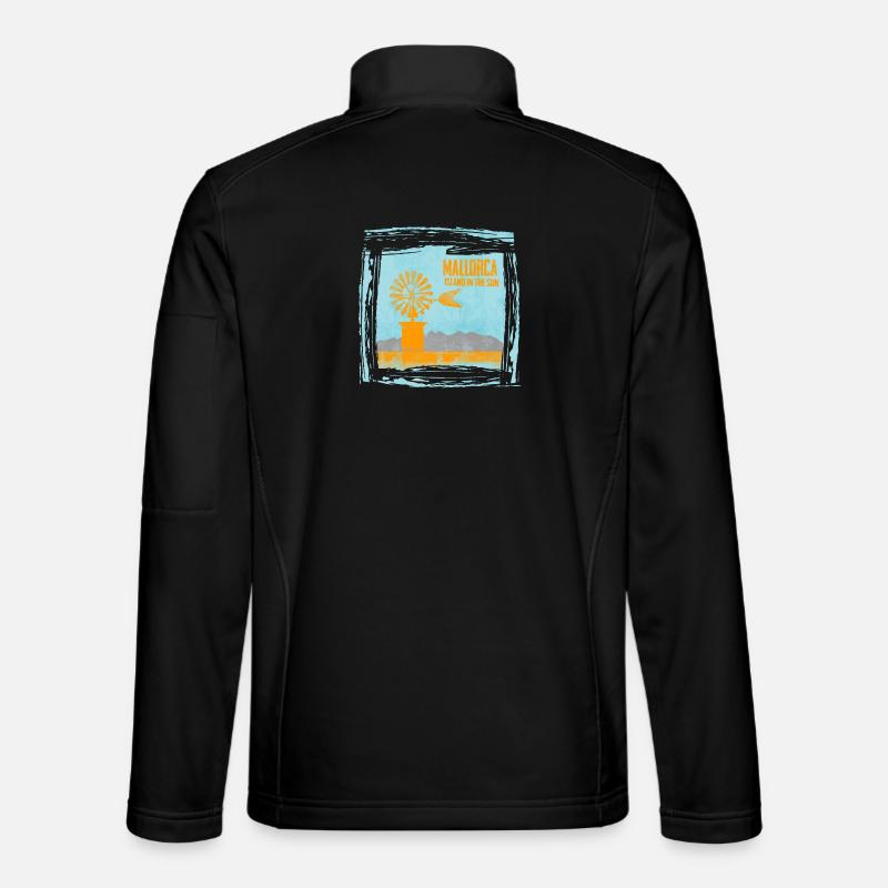 Mallorca Insel im Sonnenlicht Design - Unisex Softshelljacke - Schwarz