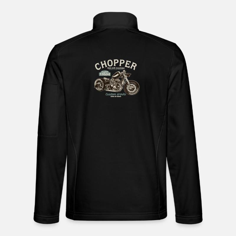 Chopper Custom Engine - Unisex softshelljakke - sort