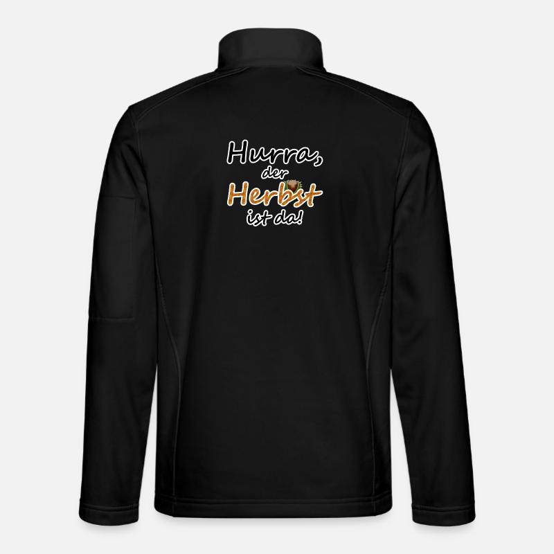 Herbst Jahreszeit Freude Sprüche - Unisex Softshelljacke - Schwarz