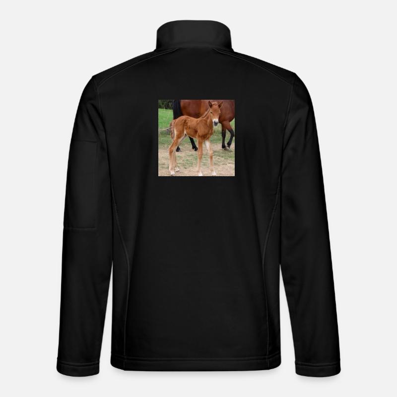 Pferd Pferdeposter - Unisex Softshelljacke - Schwarz