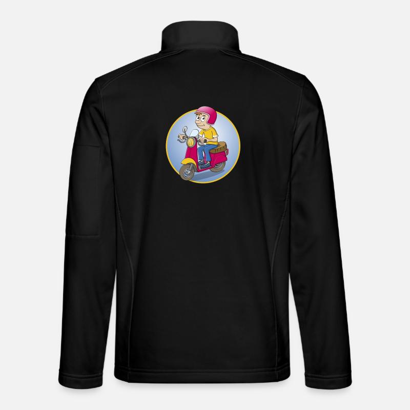 Der Rollerfahrer - Version1 - Unisex Softshelljacke - Schwarz