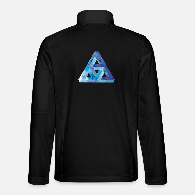 Optical illusion triangle Escher - Unisex Softshell Jacket - black
