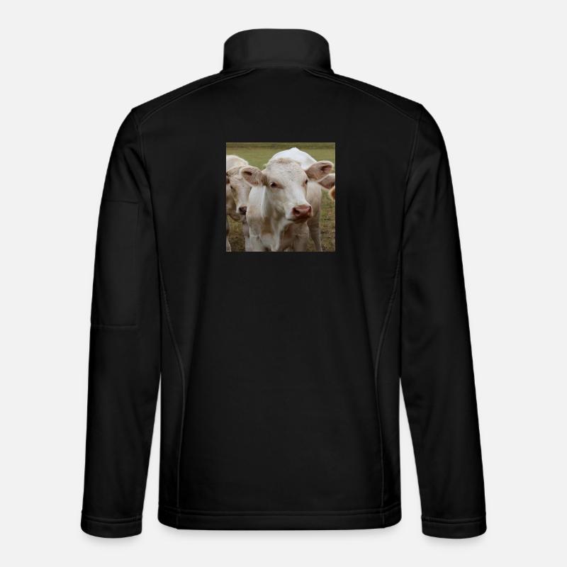 Kuh Poster - Unisex Softshelljacke - Schwarz