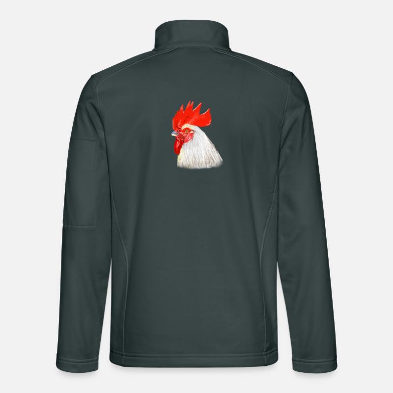 Hahnenkopf Farbenspiel Illustration Unisex Softshelljacke