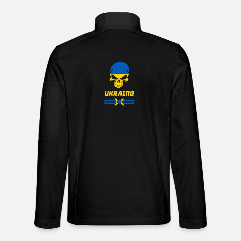 Conception de crâne d'Ukraine / idée cadeau Veste en tissu softshell Unisexe