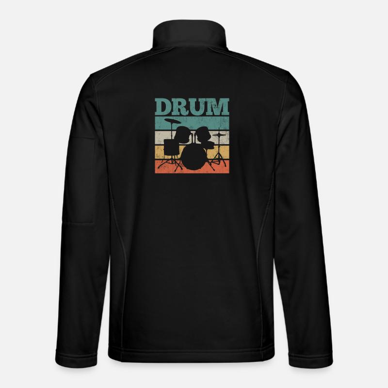 Drums Drums Drummers Drums - Unisex Softshell Jacket - black