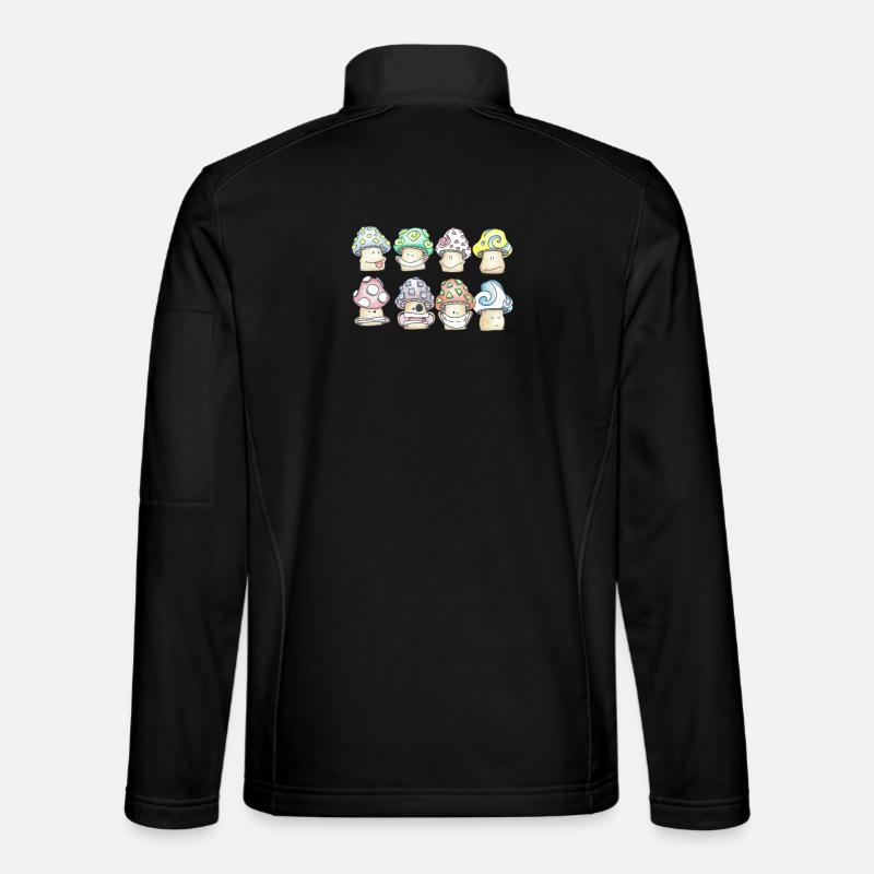 Ungezogene Pastellpilze - Unisex Softshelljacke - Schwarz
