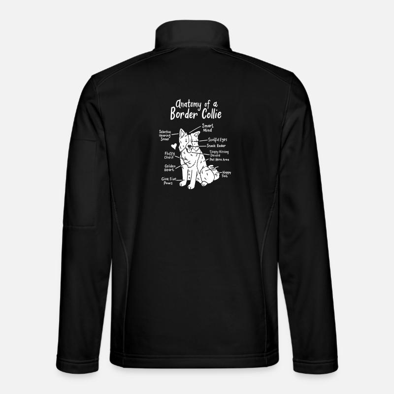 Border Collie - Unisex Softshell Jacket - black