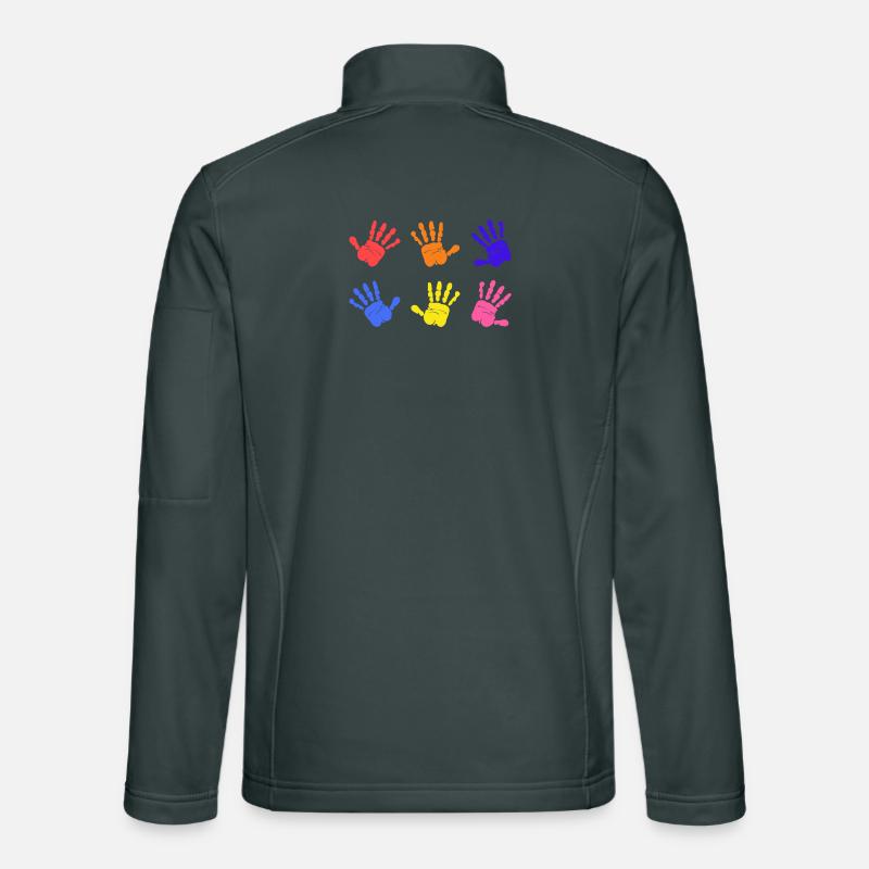 Autismus Handabdrücke Unisex Softshelljacke