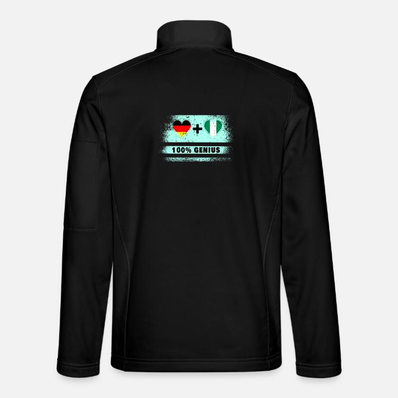 Germany and Nigeria 100% Ingenious / Gift - Unisex Softshell Jacket - black