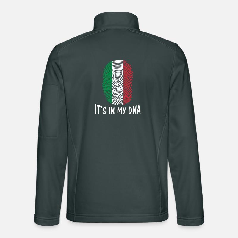 drapeau de l'Italie empreinte digitale ADN drapeau de l'Italie Veste en tissu softshell Unisexe