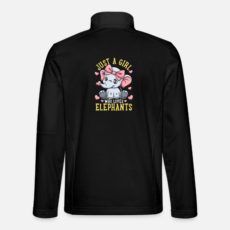 Elefanten Elefantenliebhaber - Unisex Softshelljacke - Schwarz