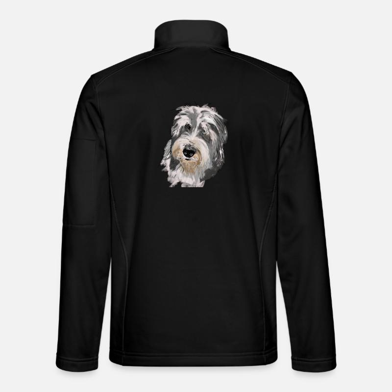 Bearded Collie - Unisex Softshell Jacket - black