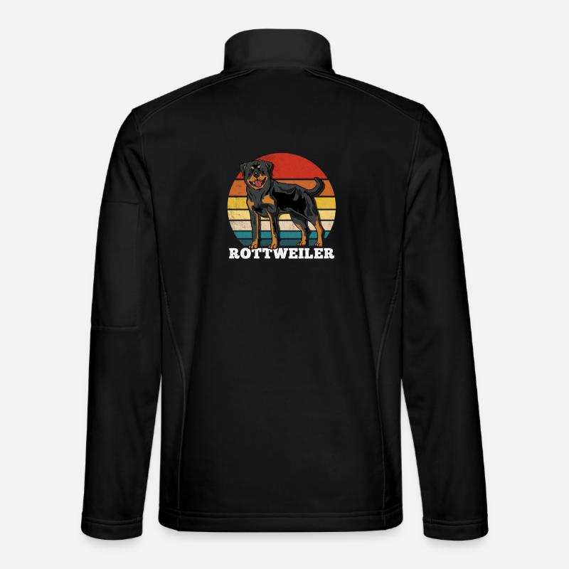 Rottweiler Retro - Unisex Softshell Jacket - black