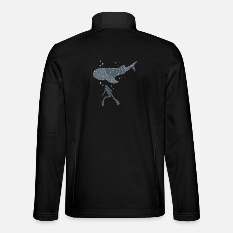 Walhai Freitaucher - Unisex Softshelljacke - Schwarz